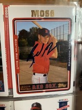 Brandon Moss autographed RED SOX rookie Topps baseball card