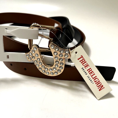 NWT Original 2pc TRUE RELIGION Belt Horseshoe Rhinestone Black Brown True Religion | Accessories | Nwt Original 2pc True Religion  main image 2