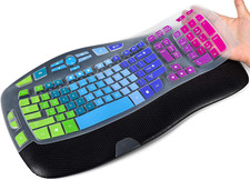 Colorful Keyboard Cover Compatible with Logitech K350 MK550 MK570 Wireless Wave