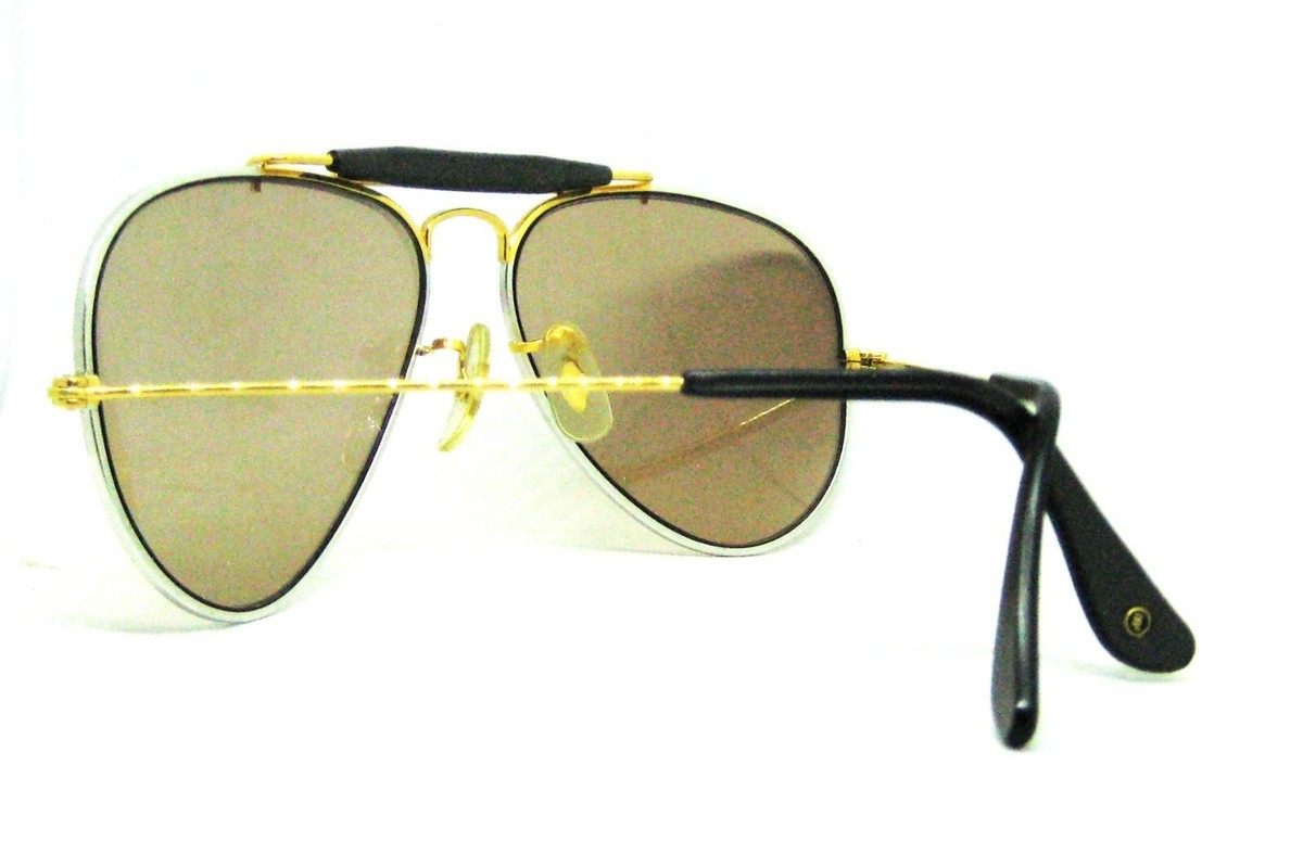 Ray-Ban USA Vintage NOS 90s B&L Aviator Precious Metals Platinum