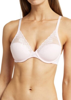 New NATORI 741258 Rose Petal Avail Full Figure Convertible Contour Bra Size 32DD