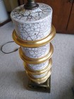 MCM Asian Crackle Pagoda Table Lamp — photo 9