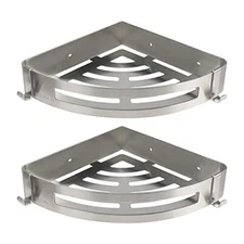 NearMoon Bathroom Corner Shelf Shower Caddy 2 Pack, No Drill, 304 Stainless
