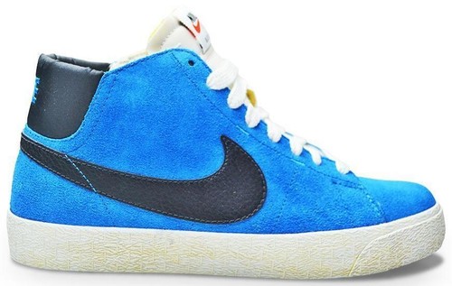 Nike Blazer Mid 318705 042 silver blue white Size youth 6.5 | eBay