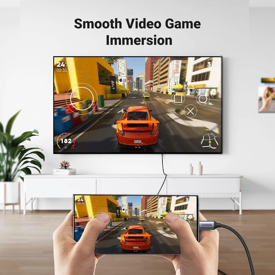 UGREEN USB C to HDMI Cable 2m 4K@60Hz 2K@120Hz Thunderbolt 3 to HDMI 2.0 Cable - Image 2 of 4