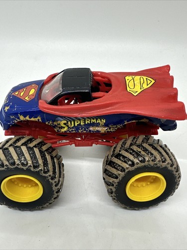 Hot Wheels Monster Jam Trucks SUPERMAN 1:64 Diecast Yellow Rims Mud Tires - Picture 3 of 8