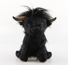 Black Highland Cow Yak 10" Stuffed Animal Plush Toys Toddler Doll Kids Gifts
