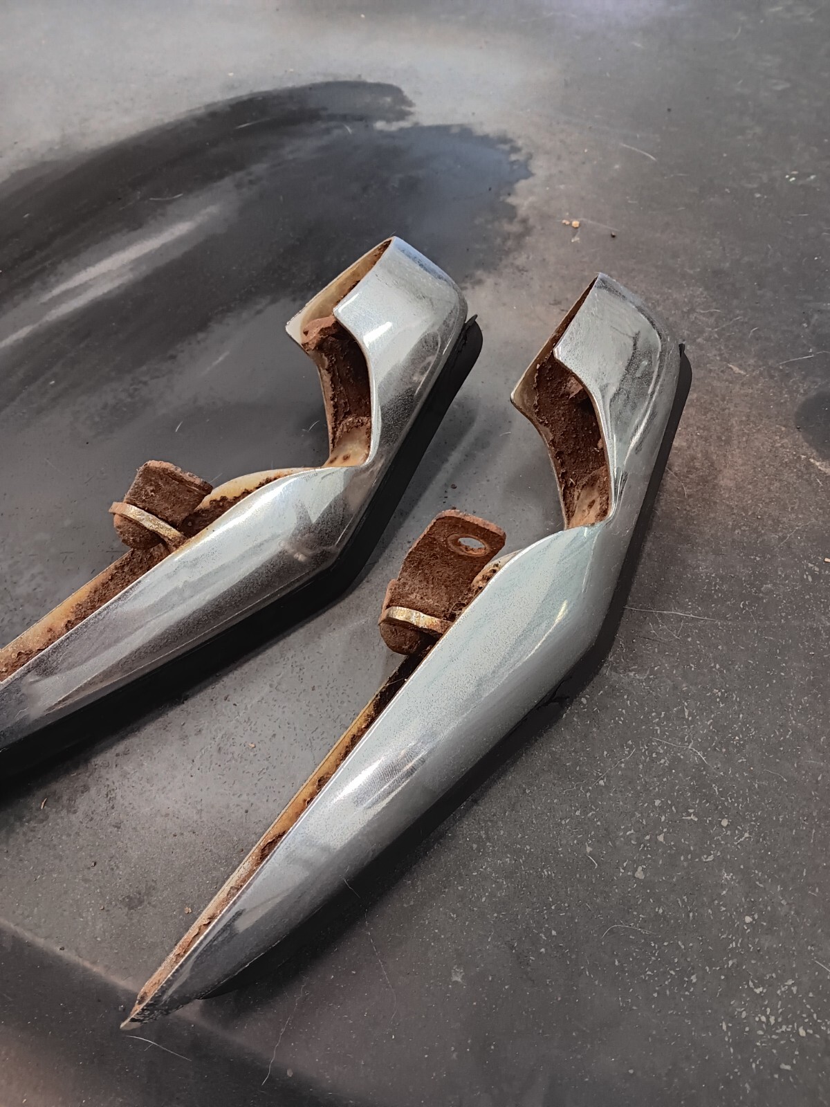 Original 1969 Chevrolet Impala Caprice Accessory Chrome Front Bumper Guards Pair