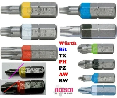 Würth Bit TX PZ, AW, PH, RW, beste PROFI Qualität Portofrei schnell █▬█ █ ▀█▀