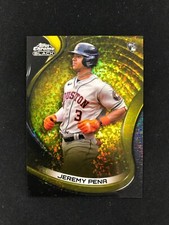 2022 Topps Chrome Black Jeremy Pena RC Gold Mini Diamond Refractor 9/50 Astros