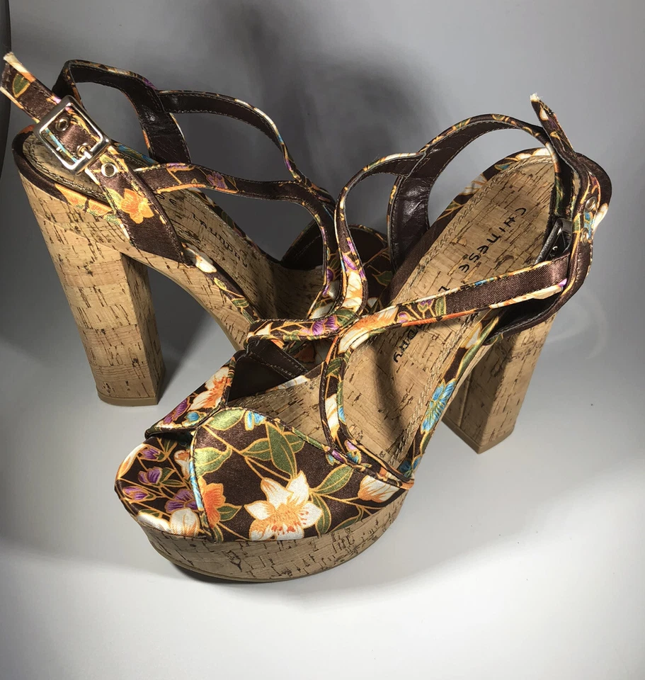 КИТАЙСКАЯ прачечная вечеринки время платформе сандалии для женщин размер 6B подержанные отличном - Изображение 2 из 4