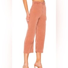Free People We the Free Patti Crop Cotton Wide Leg Cropped Pants in Rose Size 24