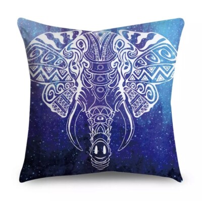 Elefant Design Kissenbezug 45 x 45 Kissenhülle NEU Wohnkultur Geschenkdekoration