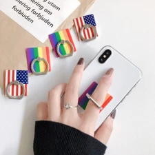 Lilidreamstore 360 Rotating Cell Phone Ring Stand Holder Grip - color square