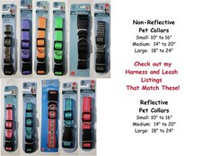 Greenbrier Kennel Club Adjustable Nylon Dog Collar 3 sizes  11 colors available