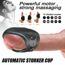 Male Glans Penis Vibrator Massager Masturbator Cup Handsfree Sex Toys Men Adult