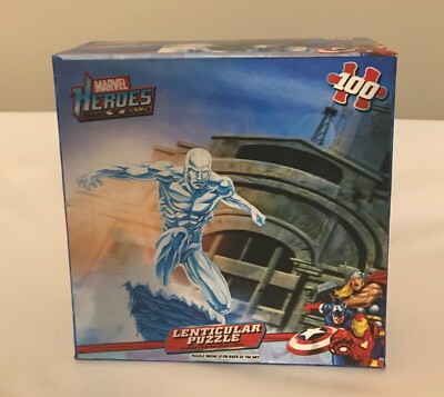 Marvel Heroes Puzzle Lenticular 3 D 100 Pc Spider Man Thor Iron Man Storm New