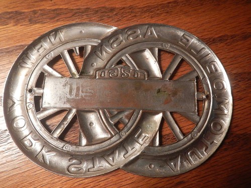Antique 1921 New York State Automobile Assn. Blenheim NY State Auto Badge - Picture 4 of 6