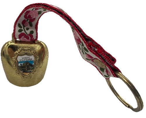 Miniture Cow Bell Keyring Vienna/Wein Opera House Austria