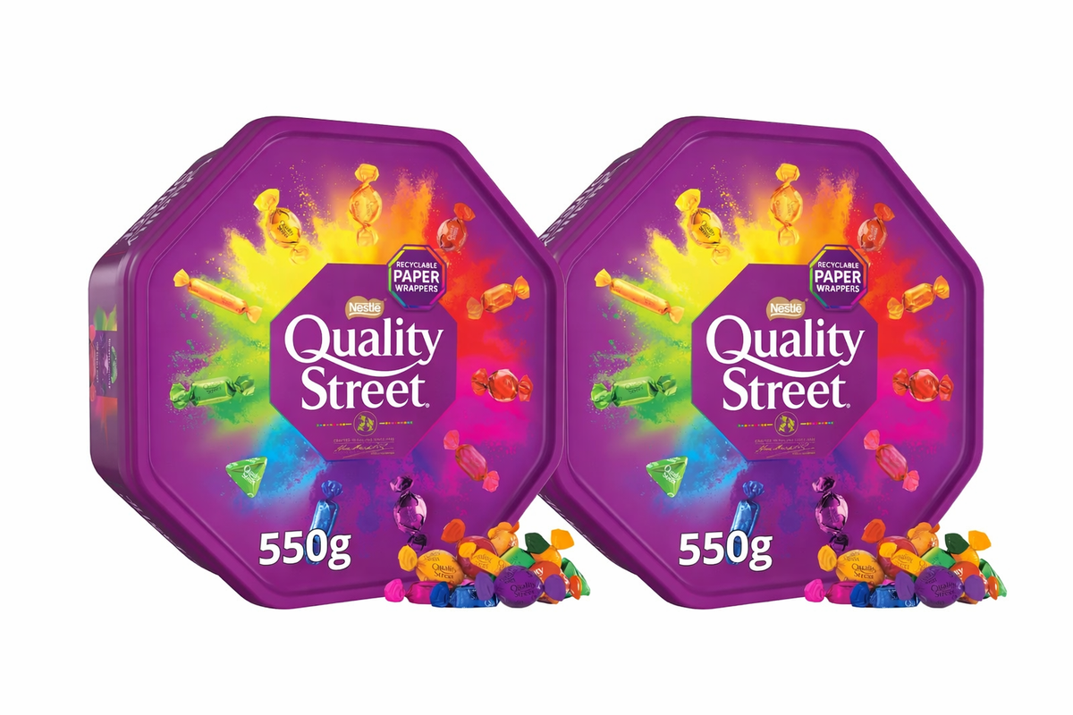 Quality Street 550g ネスレ　クオリティストリート Nestle Quality Street Chocolate Tub 550g x 2 Twin Pack Assorted