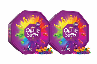 Nestle Quality Street Schokoladendose 550g x 2 Doppelpack verschiedene Süßigkeiten