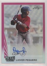 2020 Leaf Metal Draft 1990 Pink Rainbow 19/20 Liover Peguero #LA-LP1 Auto 0q1p