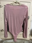 Woman’s pink/rose sexy metallic bodysuit by Lush boutique size L NEW — photo 4