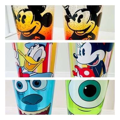 Disney Store Becher groß 750ml 6er Set Mickey Minnie Donald Monsters Inc