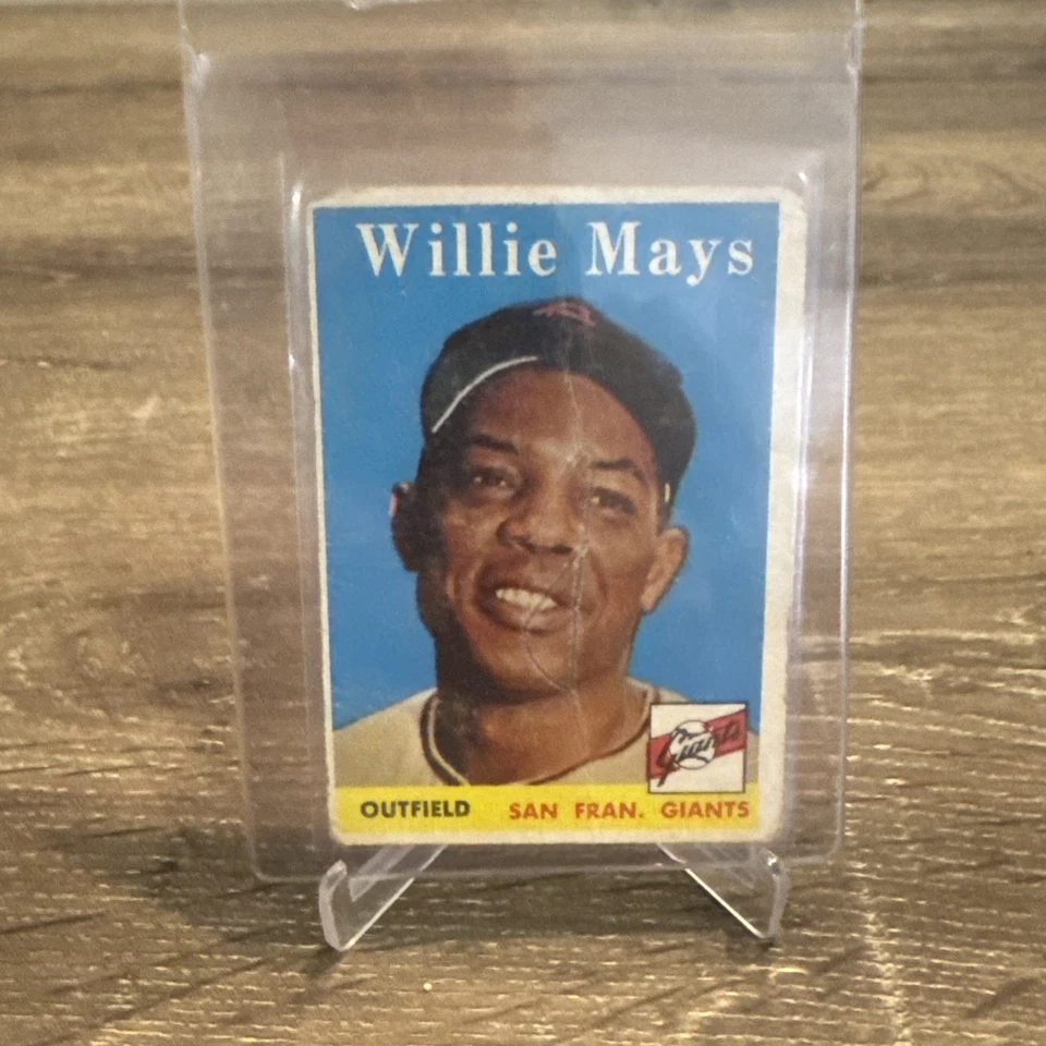 1958 Topps Willie Mays #5 pobre, pero presentable Foto 2 de 4