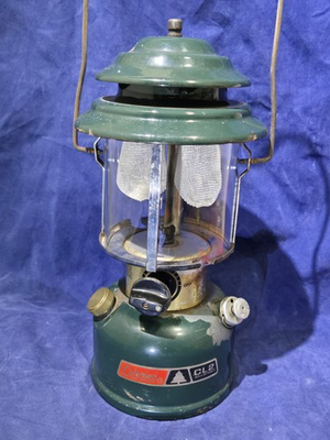 #ad Vintage 1983 Coleman CL2 Model 288 Double Mantle Gas Lantern Green $30.00