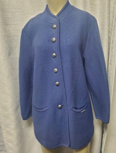 GEIGER Collections Pure Wool 36 Blue Button Blazer Jacket (See Descr)