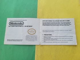 Karate Champ Nintendo NES Manual Only ~ Instruction Booklet