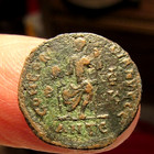 ANCIENT ROMAN AE 18 COIN GRATIAN 378-383AD.ANTIOCH MINT ANT MM ROMA SEATED — photo 7