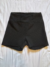 Shein Womens Black Ribbed Athletic Shorts Size Small