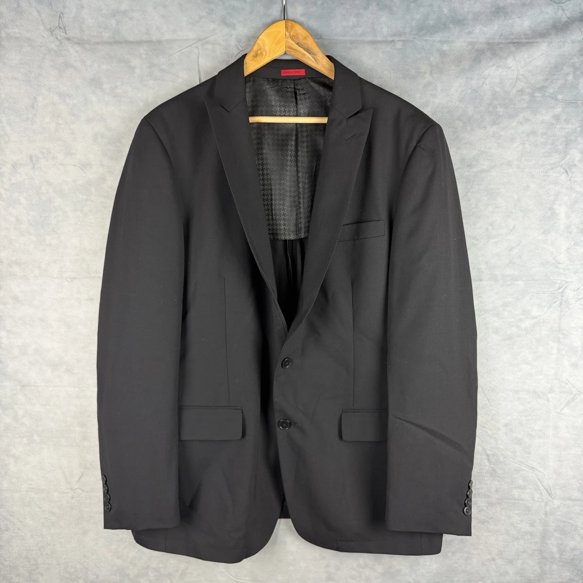 Blazer Uomo John Varvatos In Lana Nera Taglia 56 (circonferenza Petto 56 Pollici) - Usato