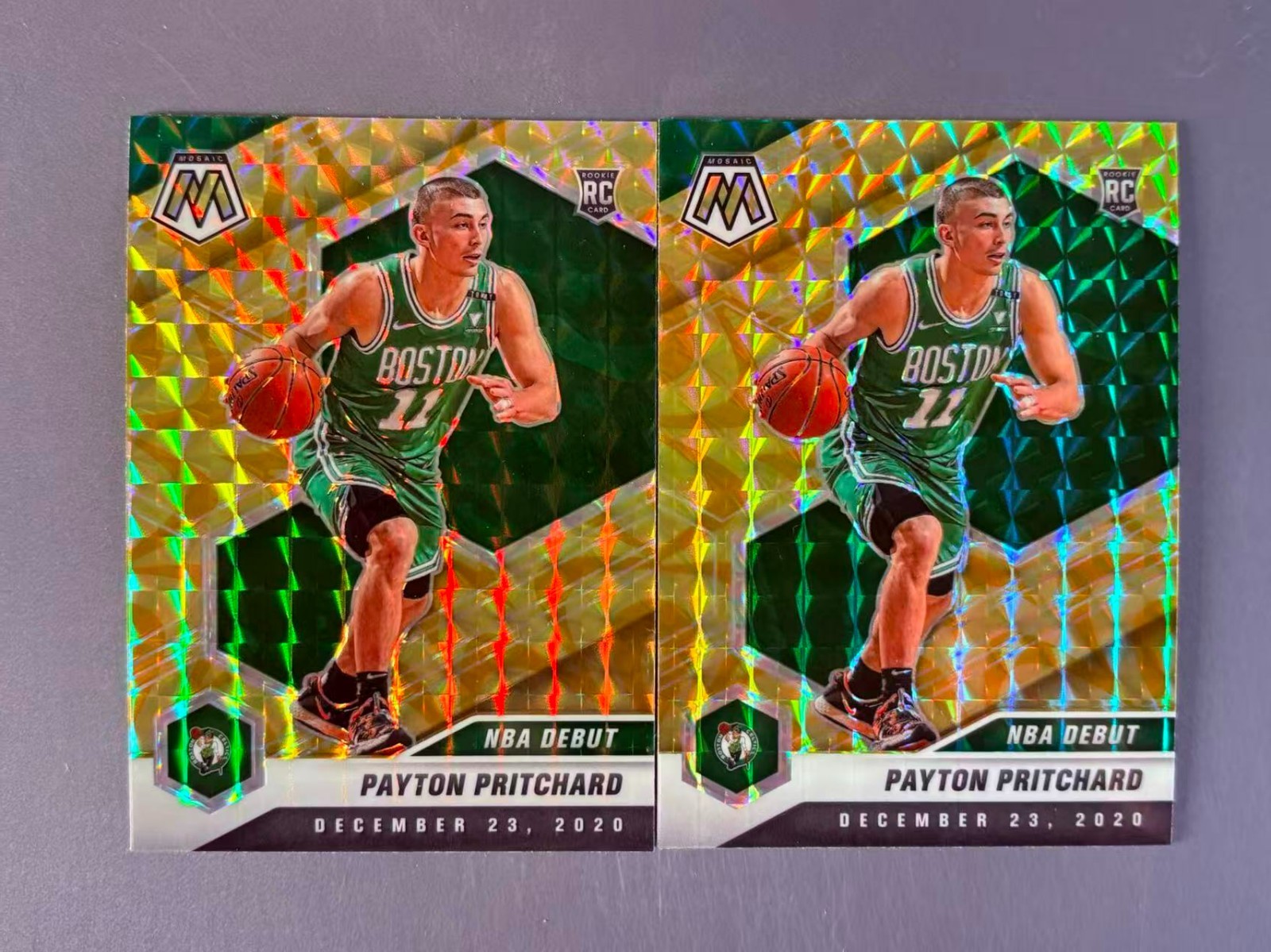 Payton Pritchard 2020-21 Panini Mosaic Yellow Reactive Prizm RC #269