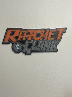 Ratchet & Clank 3D- Printed Sign Display 11 x 5 Printed On Demand