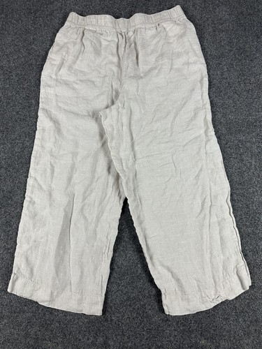 Tahari Hose Herren XL beige Leinen Relaxed Fit Pull On Gummibund leicht - Bild 6 von 6