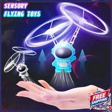 Hand Control Kids Mini Astronaut Drone Flying Toy USB Charging LED Light Gift