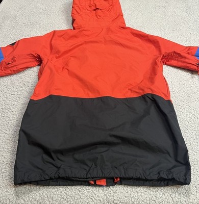 Burton Jacket Mens Medium Orange Blue Dryride Full Zip Hooded Ski