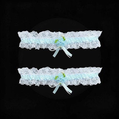 Satin Spitze Strumpfgürtel Braut Hochzeit Drag Sissy Cosplay Stolz Kostüm 2er Pack