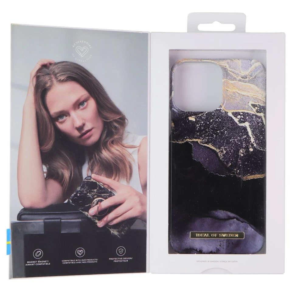 iDeal of Sweden Printed Case for iPhone 13 Pro Max - Golden Twilight Marble Foto 3 de 3