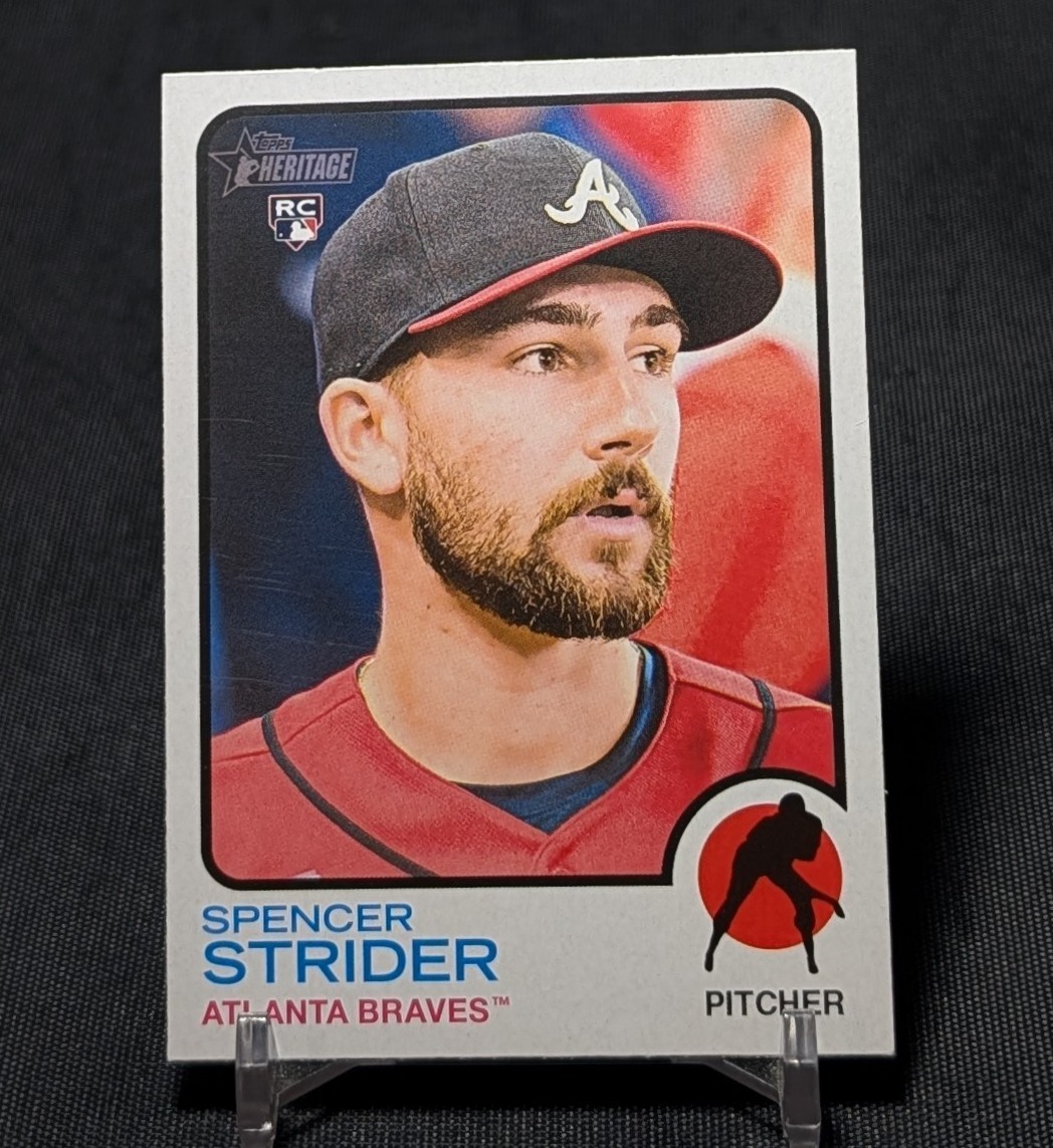 Spencer Strider Rookie RC 2022 Topps Heritage High Number Card #521 Braves
