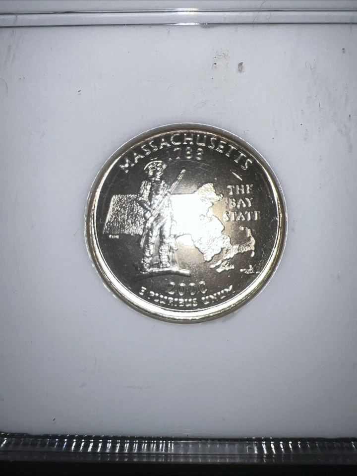 2000 P NGC MS64 Partial Collar Error Massachusetts Quarter 25¢ - Image 3 of 4