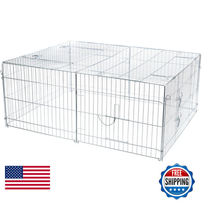 Trixie Rabbit Cage - 34 Cu. Ft. Outdoor Pen Extends Rabbit Hutch And Chicken