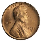 GEM BU 1951-S LINCOLN WHEAT CENT PENNY - LOTS OF RED - *UPGRADE YOUR ALBUM!*