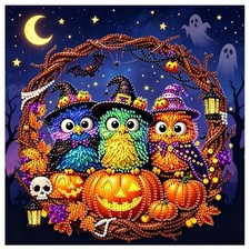 Halloween Special Shape Diamond Art Kit for Adults 12 x 12 Inch