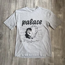 STREETWEAR PALACE SKATEBOARDS GOLD NUGGET MINER GREY SHIRT SIZE SMALL