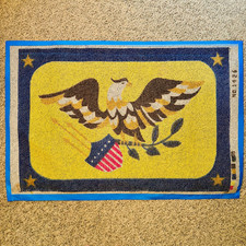 AMERICAN EAGLE - Vintage 1970s Hook Rug Canvas 24x36" - NOS