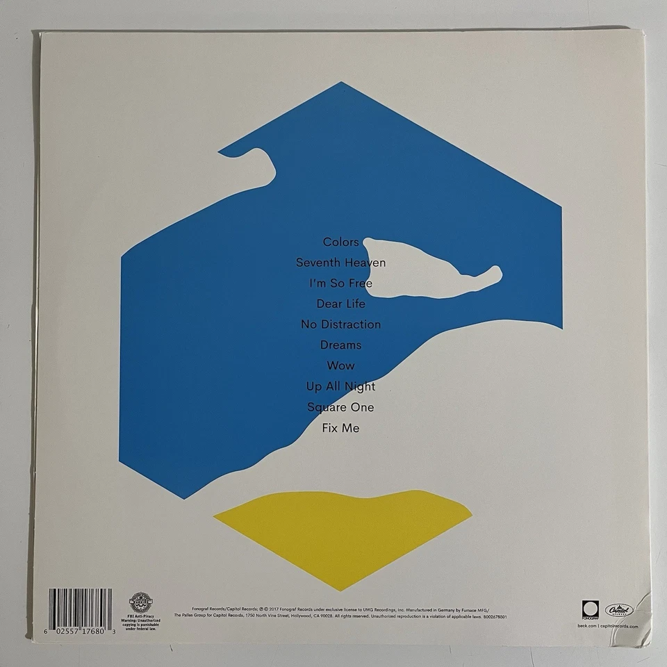 Beck / Colors 2017 Vinyl LP NM/VG+ Red Record Album - Image 2 of 4